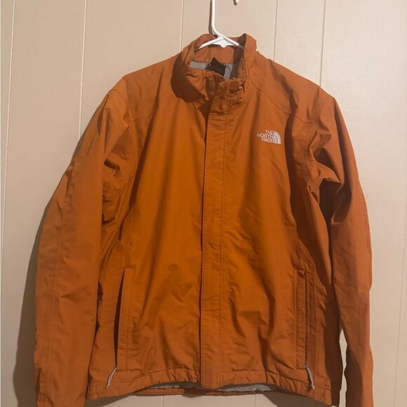 THE NORTH FACE Men Large Orange Hyvent rain windbreaker Jacket - Picture 1 of 14